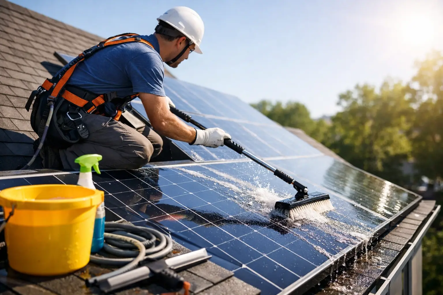 How to Clean Domestic Solar Panels Safely
